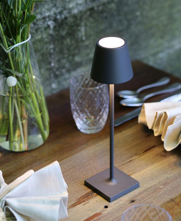Poldina Micro Şarjlı Masa Lambası - Koyu Gri