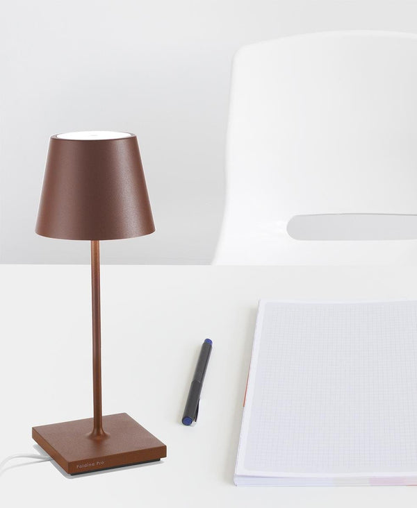 Poldina Pro Mini Şarjlı Masa Lambası - Kahverengi