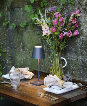 Poldina Pro Mini Şarjlı Masa Lambası - Koyu Gri