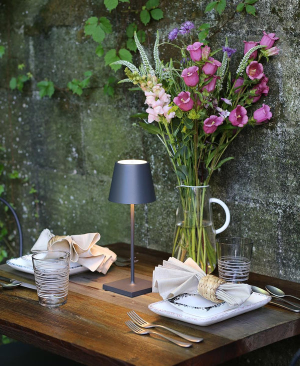 Poldina Pro Mini Şarjlı Masa Lambası - Koyu Gri