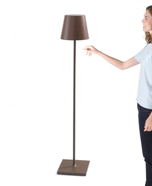 Poldina XXL Şarjlı Yer Lambası - Kahverengi