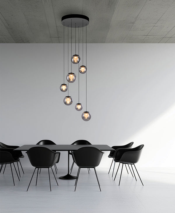 Pure Popup Round Mystic Grey Pendant