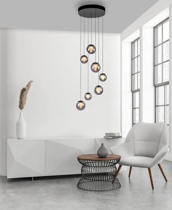 Pure Popup Round Mystic Grey Pendant