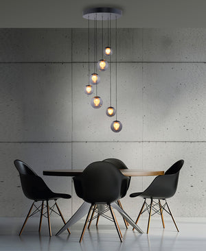 Pure Popup Round Mystic Grey Pendant