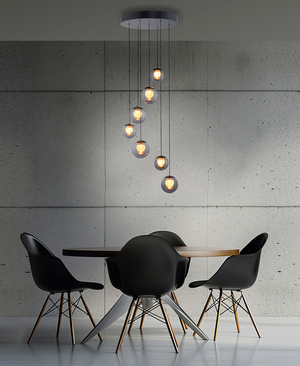 Pure Popup Round Mystic Grey Pendant