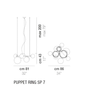 Puppet Ring 7 Şeffaf Avize