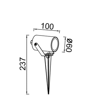 Gant 155 cm Brown Outdoor Floor Lamp