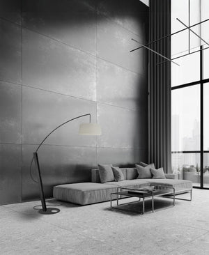 Ricca Gray Hat Floor Lamp