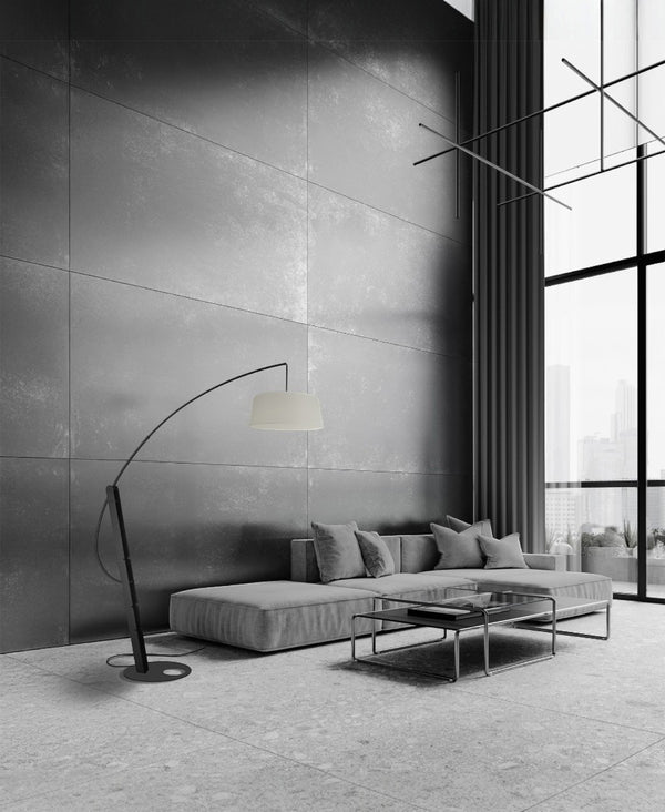 Ricca Gray Hat Floor Lamp