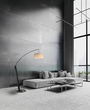 Ricca Gray Hat Floor Lamp