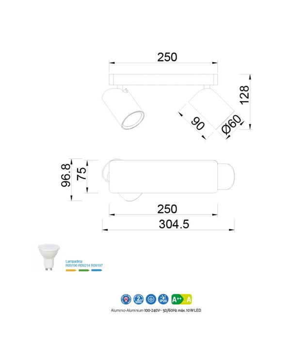 SAL İKİLİ APLİK / PLAFONYER