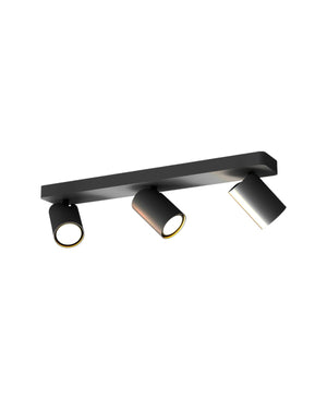Sal Triple Applique / Ceiling Lamp - Black