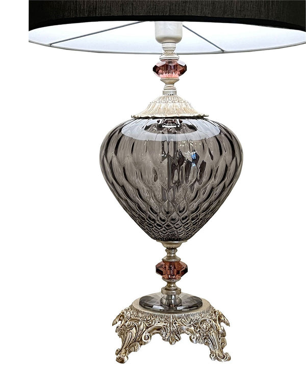 SATIN FÜME / GÜMÜŞ ABAJUR