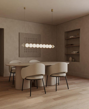 Soko Beyaz Cam-Mermer Avize