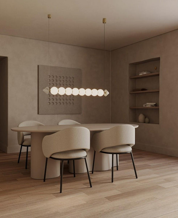 Soko Beyaz Cam-Mermer Avize