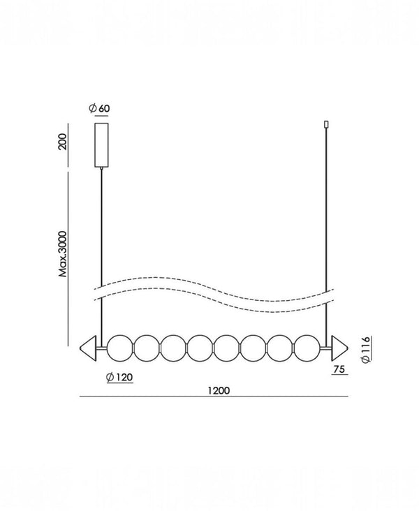 Soko Beyaz Cam-Mermer Avize