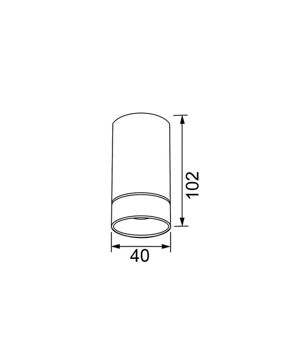 Split 4 cm Black Spotlight