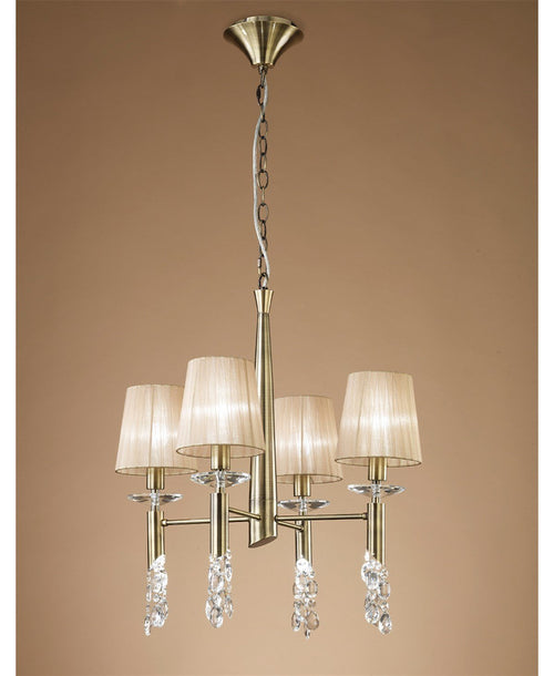 TIFFANY 4 KOLLU BRONZ AVİZE