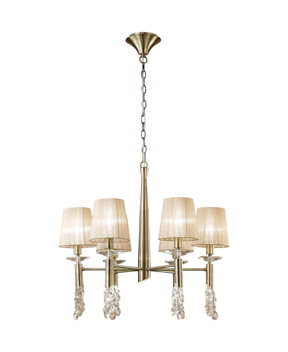 Tiffany 6 Kollu Bronz Avize