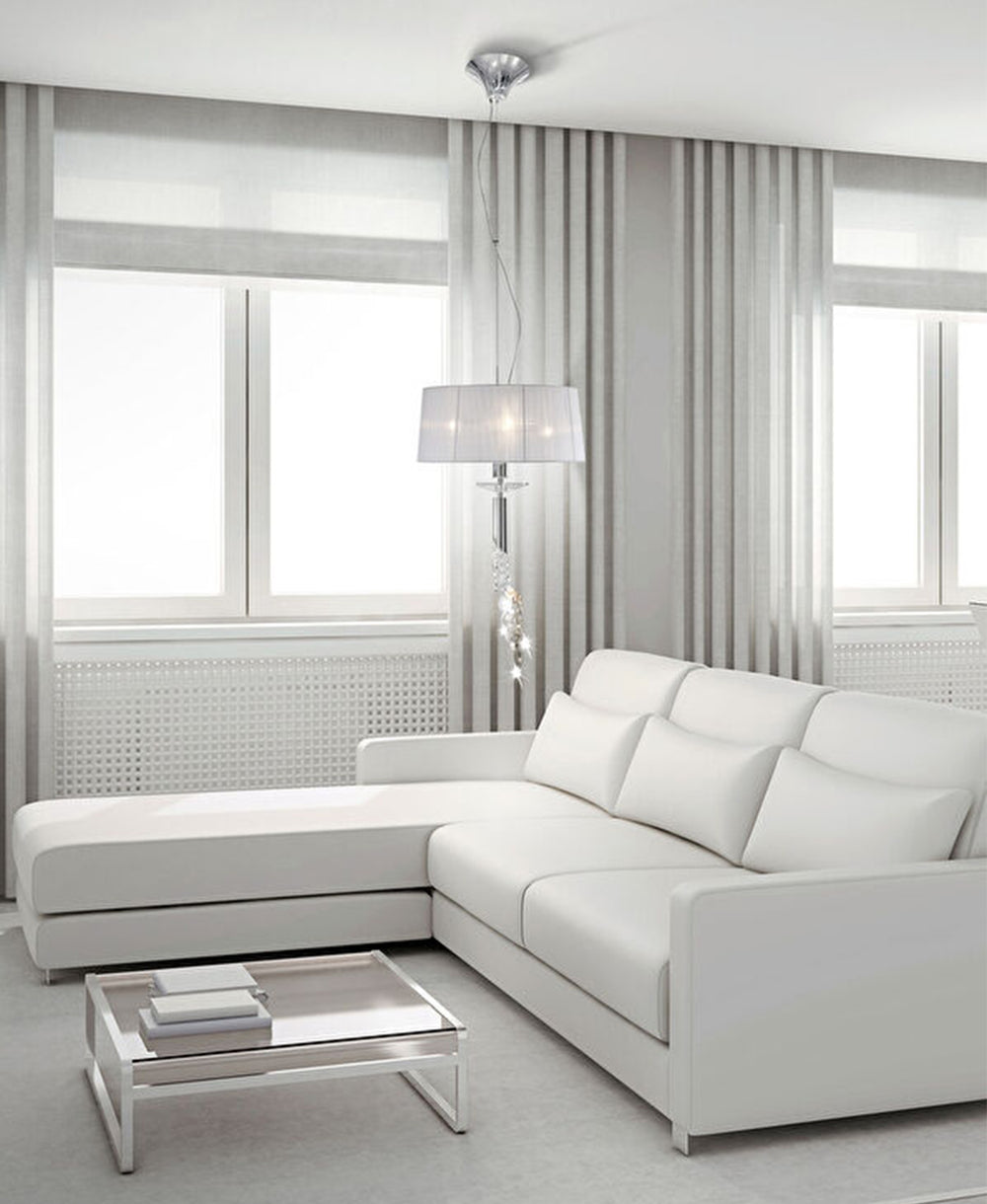 Tiffany Büyük Tekli Krom Sarkıt