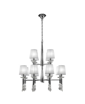 Tiffany 8+4 Krom Avize