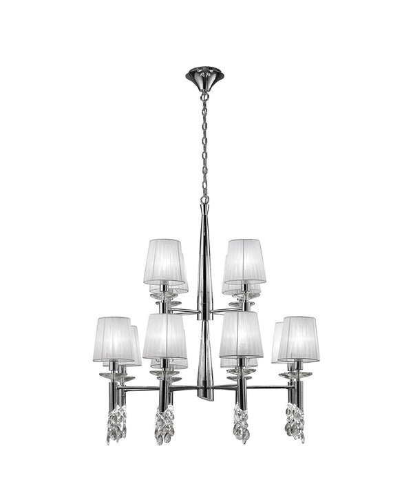 Tiffany 8+4 Krom Avize