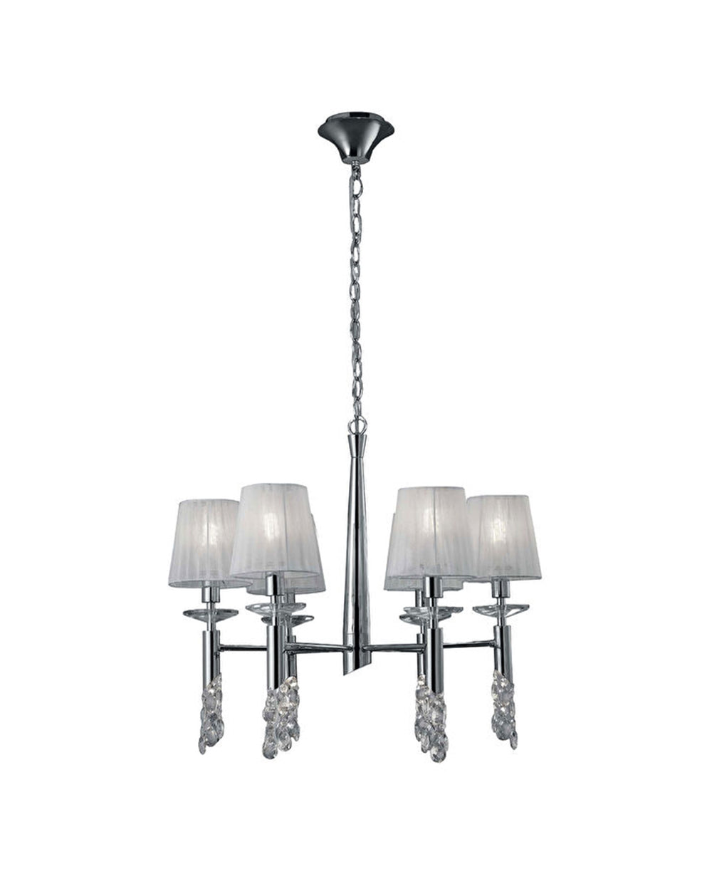 Tiffany 6 Kollu Krom Avize