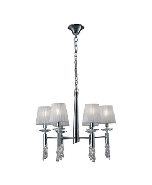 Tiffany 6 Kollu Krom Avize