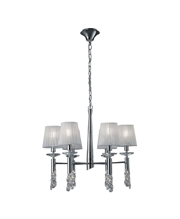 Tiffany 6 Kollu Krom Avize