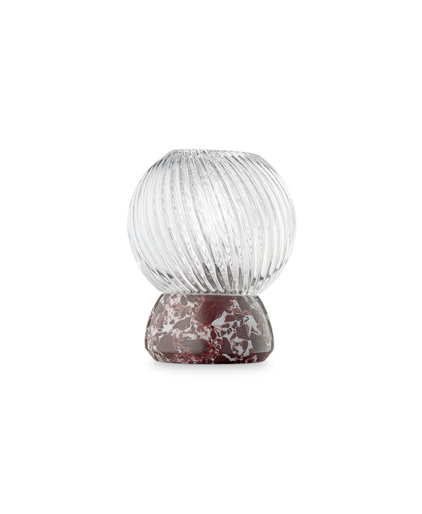 Twist of Marble Burgundy|Clear Mumluk