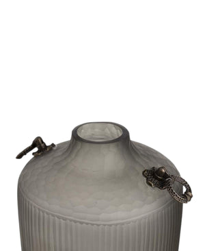 Decorative Grey Glass Vase 17X17X36 cm