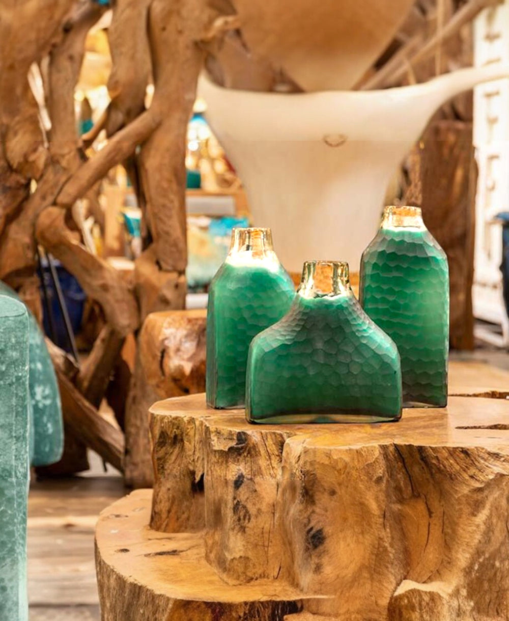 Dekoratif Cam Vazo 16X10X31 cm