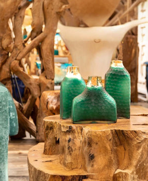 Dekoratif Cam Vazo 16X10X36 cm