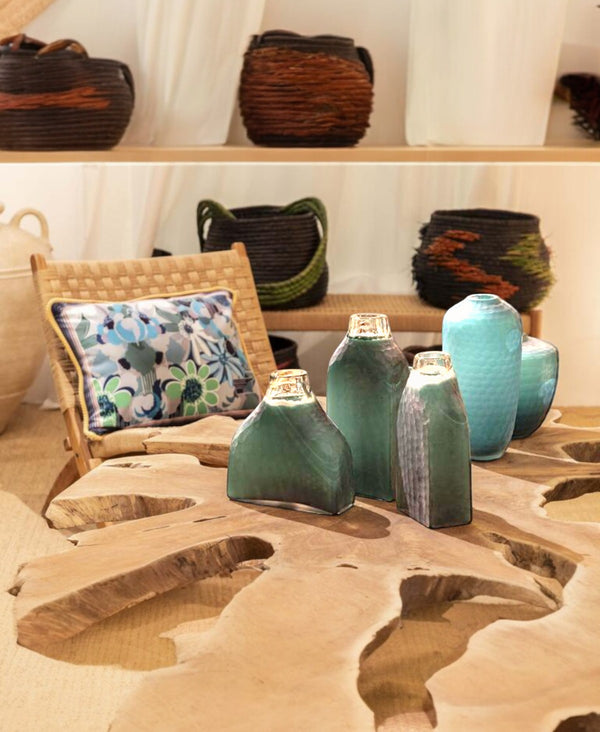 Dekoratif Cam Vazo 16X10X36 cm