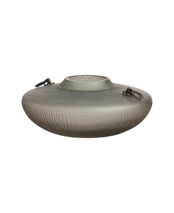 Dekoratif Gri Cam Vazo 31X31X14 cm